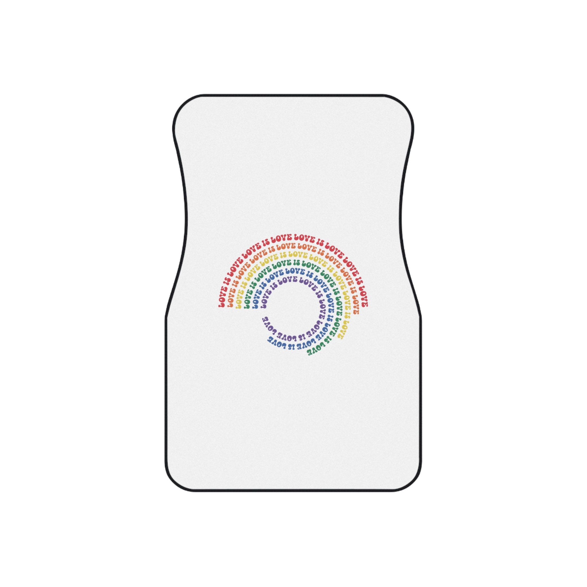 Pride Lgbtq Gay Typography Vector Tshirt Design Car Mats Set Of 4 - Image 2