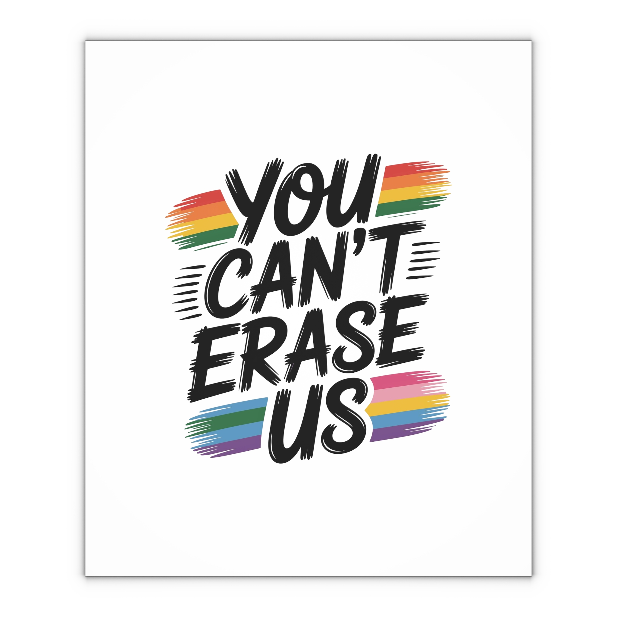 You Cant Erase Us T Shirt Design Isolated White Background 2 Gift Wrapping Paper Sheets 1pc - Image 4