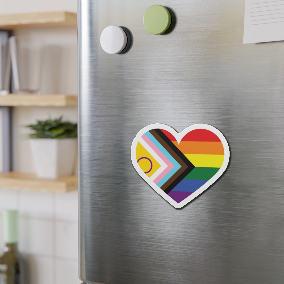 Heart With Rainbow Colored Heart Die Cut Magnets - Image 9
