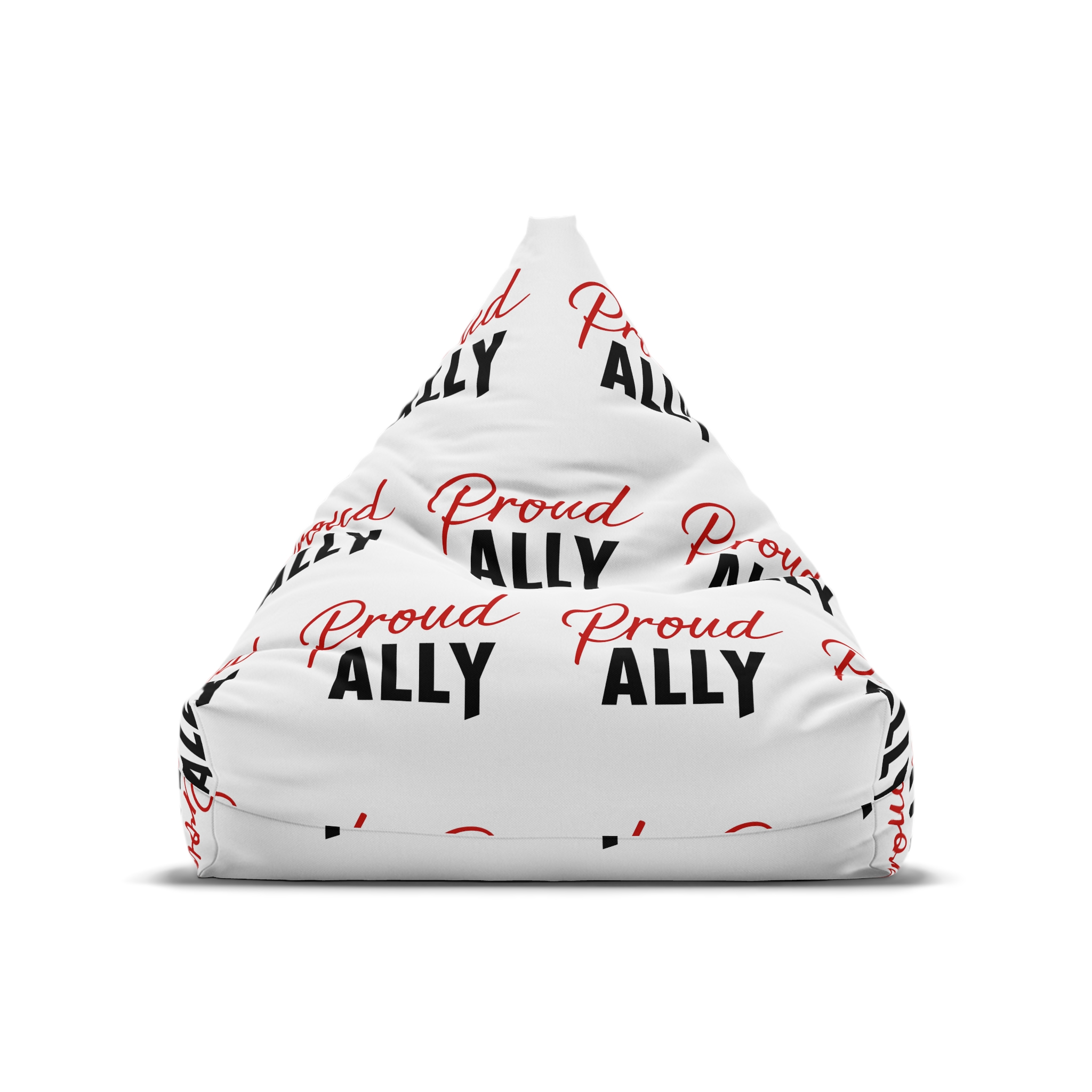 Proud Ally T Shirt Design Isolated White Background Bean Bag Chair Cover - Image 5