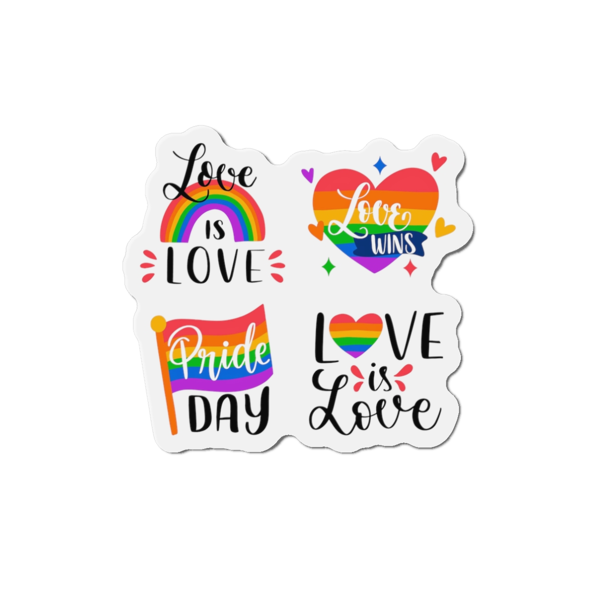Hand Drawn Pride Day Label Collection Die Cut Magnets - Image 4