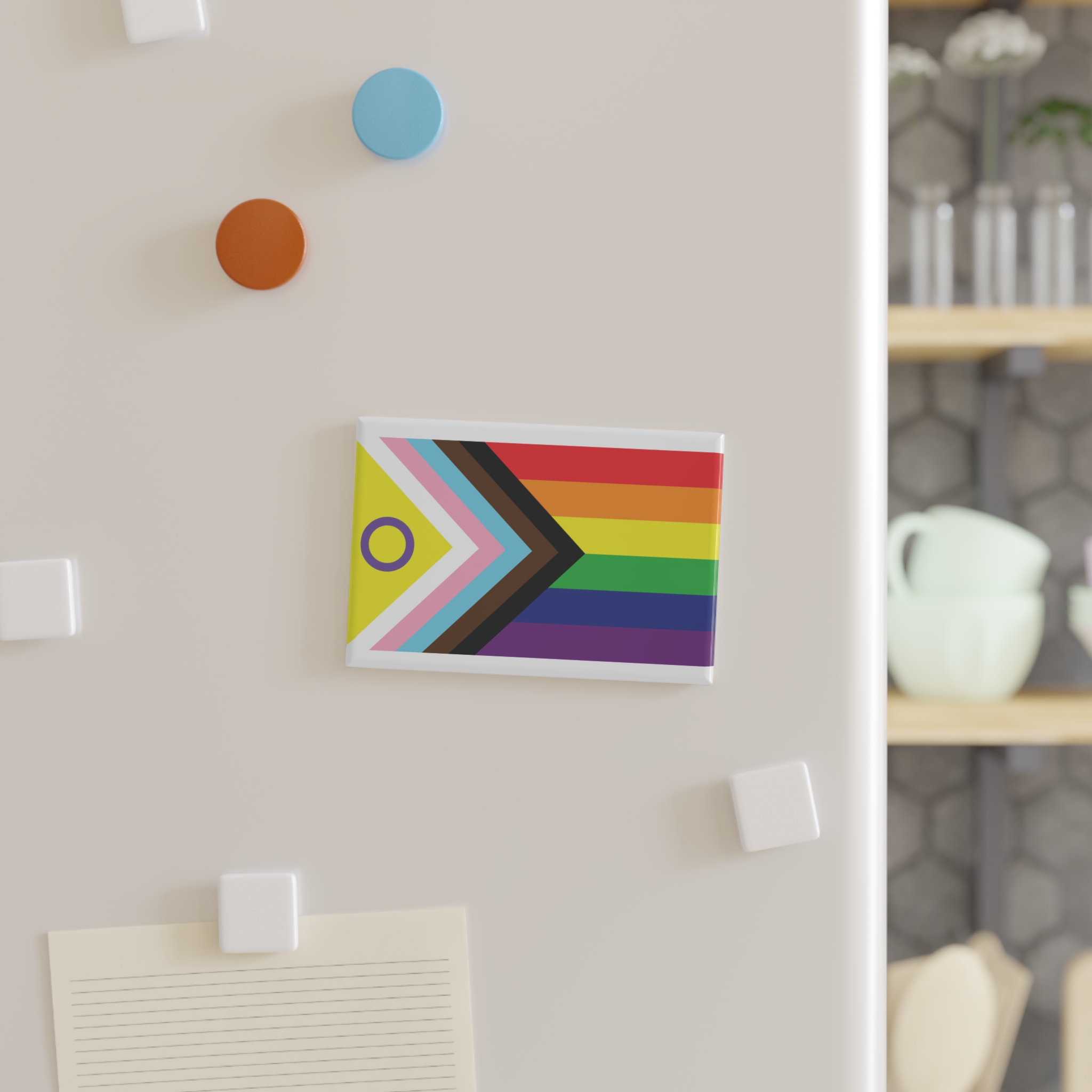 Illustration Rainbow Flag Art Vector Button Magnet Rectangle 1 And 10 Pcs - Image 3