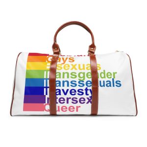Lgbt Concept Motivating Phrase Colors Rainbow Decoding Abbreviations Lgbt Lesbian Gay Bisexual Transgender Transsexual Travesty Intersex Queer Waterproof Travel Bag