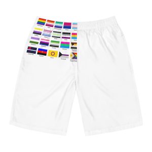 Lgbtq Community Flags Set Lgbt Sexual Identity Pride Flags Collection Rainbow Lesbian Gay Bisexual Mens Board Shorts Aop