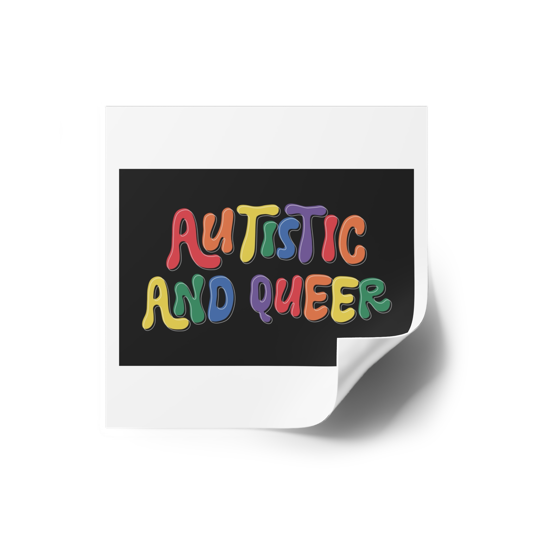 Pride Lgbtq Gay Typography Vector Tshirt Design(6) Laminate Stickers Square - Image 66