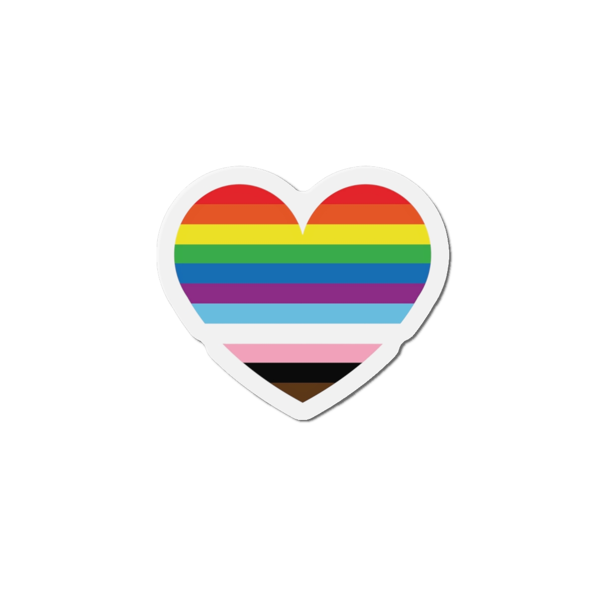 Progress Pride Flag Heart Symbol Love Inclusion1 Die Cut Magnets - Image 7