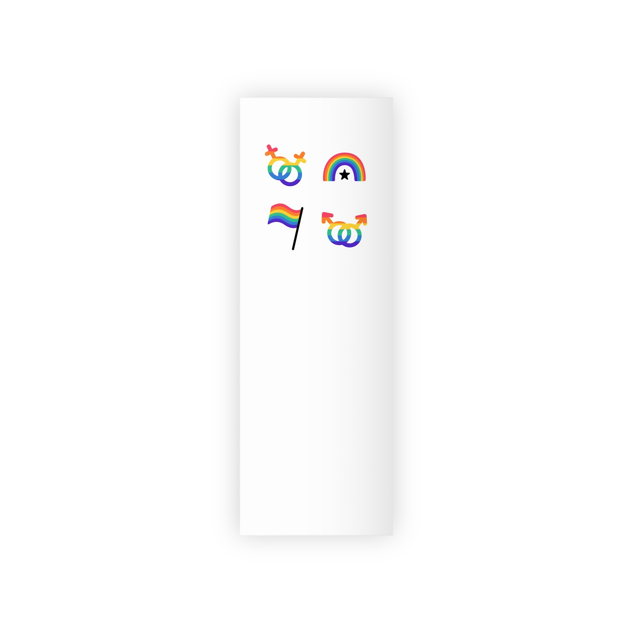 Lgbt Stickers Doodle Style Lgbtq Set Lgbt Pride Community Symbols Rainbow Colored Elements Flag Heart Rainbow Gift Wrapping Paper Rolls 1pc - Image 5