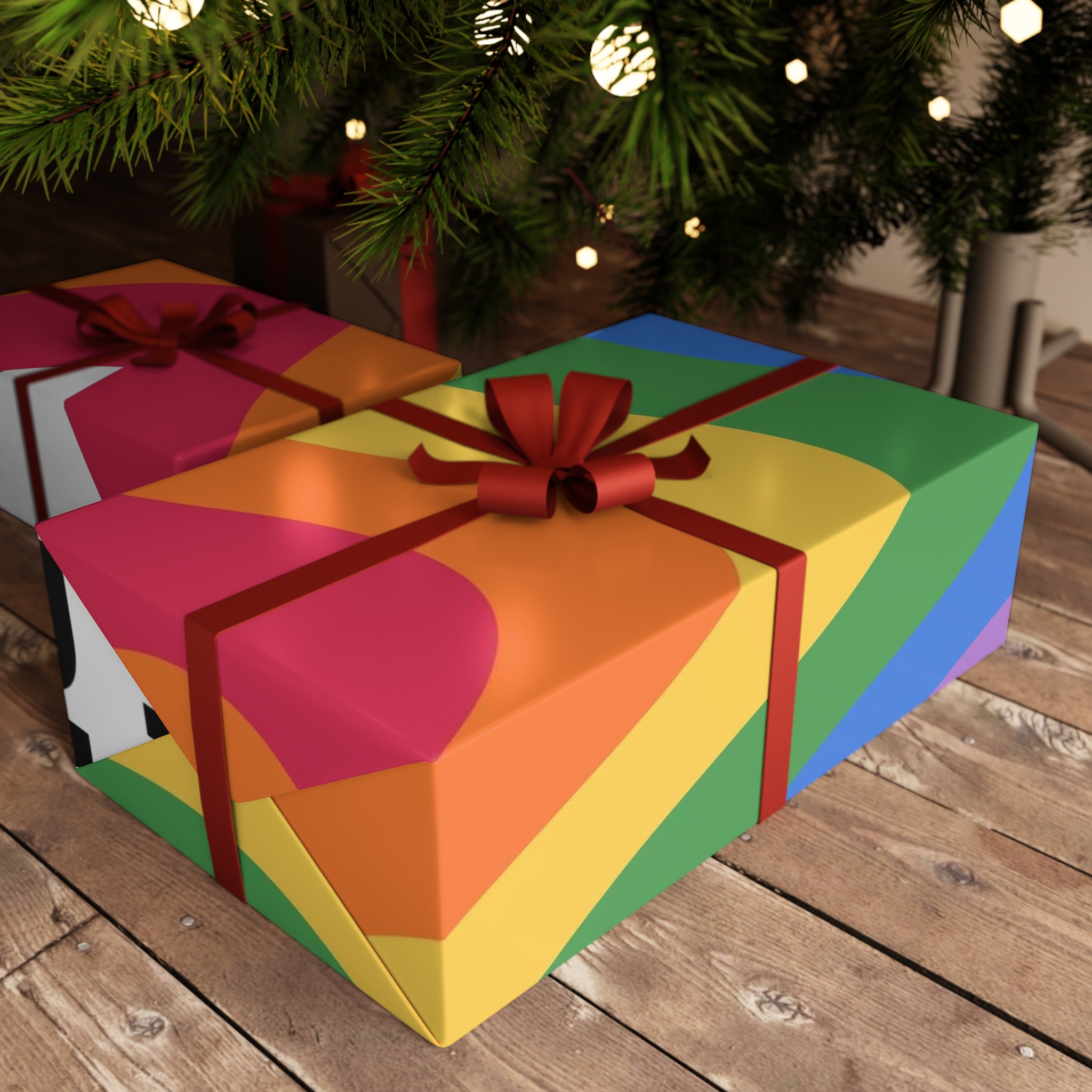 Happy Pride Month Rainbow Background Template Design Gift Wrapping Paper Sheets 1pc - Image 6