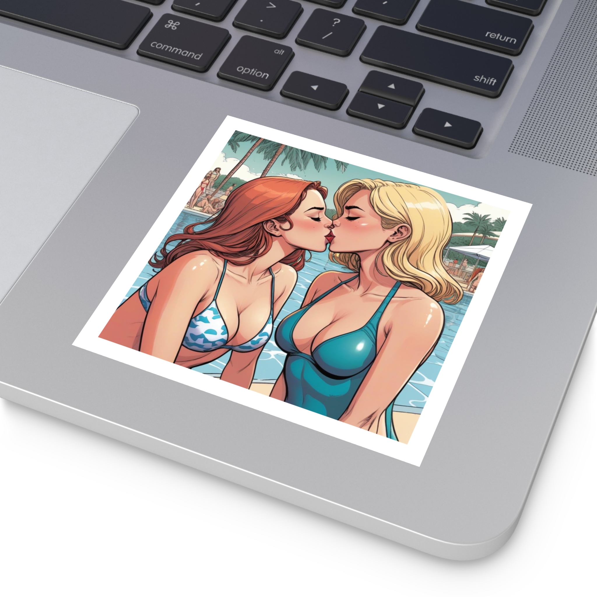 Lesbian Pride Design 4C84D6 Laminate Stickers Square - Image 27