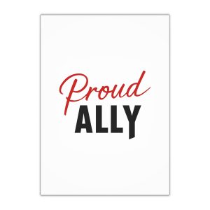 Proud Ally T Shirt Design Isolated White Background Gift Wrapping Paper Sheets 1pc