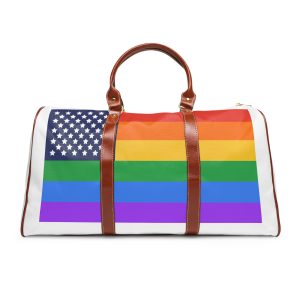 Lgbt Pride Month June Lesbian Gay Bisexual Transgender Lgbtq Flag Rainbow Vector (1) Waterproof Travel Bag
