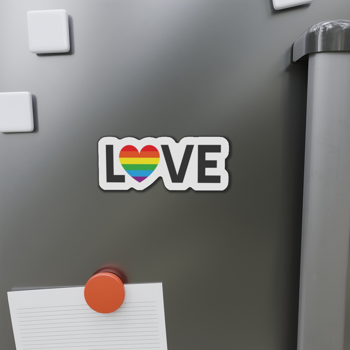 Vector Lgbt Rainbow Flag Love Heart Lettering Die Cut Magnets - Image 11