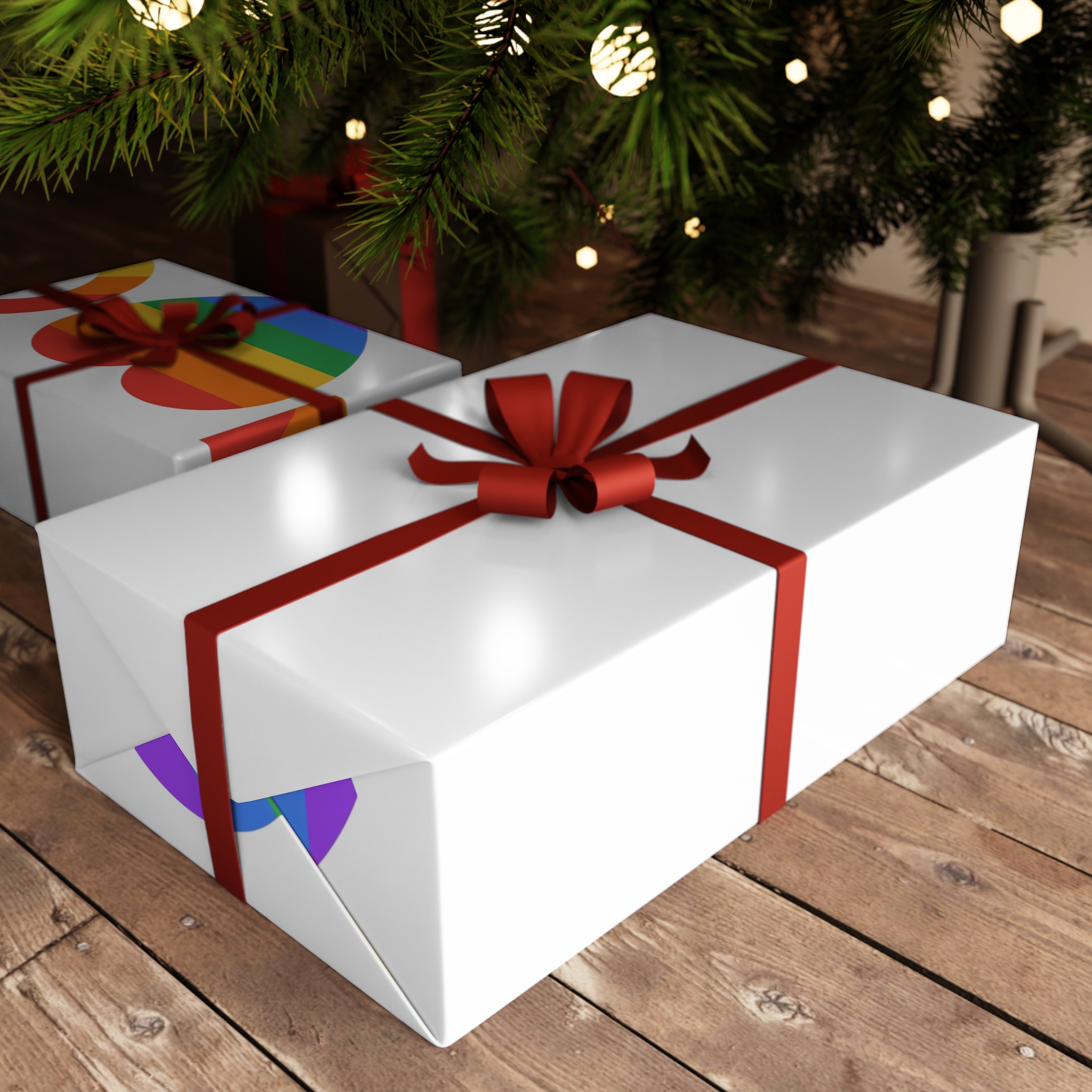 Lgbt Pride Month June Lesbian Gay Bisexual Transgender Lgbtq Flag Rainbow Vector(2) Gift Wrapping Paper Sheets 1pc - Image 3