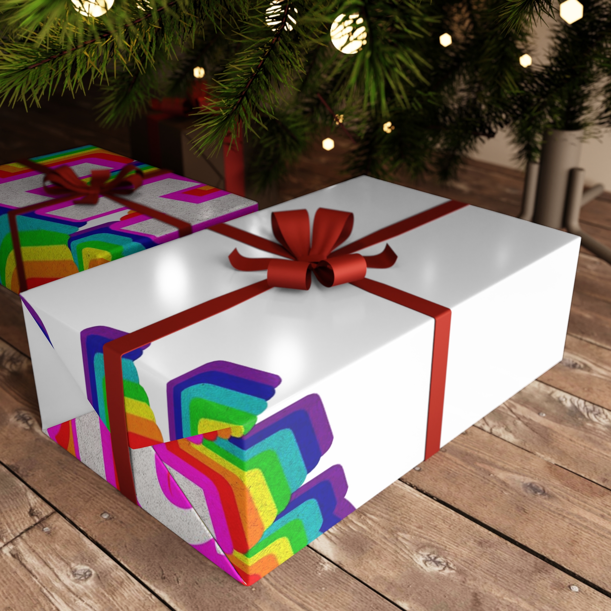 Rainbow Word Lgbt Rights Typography Design Element Gift Wrapping Paper Sheets 1pc - Image 6