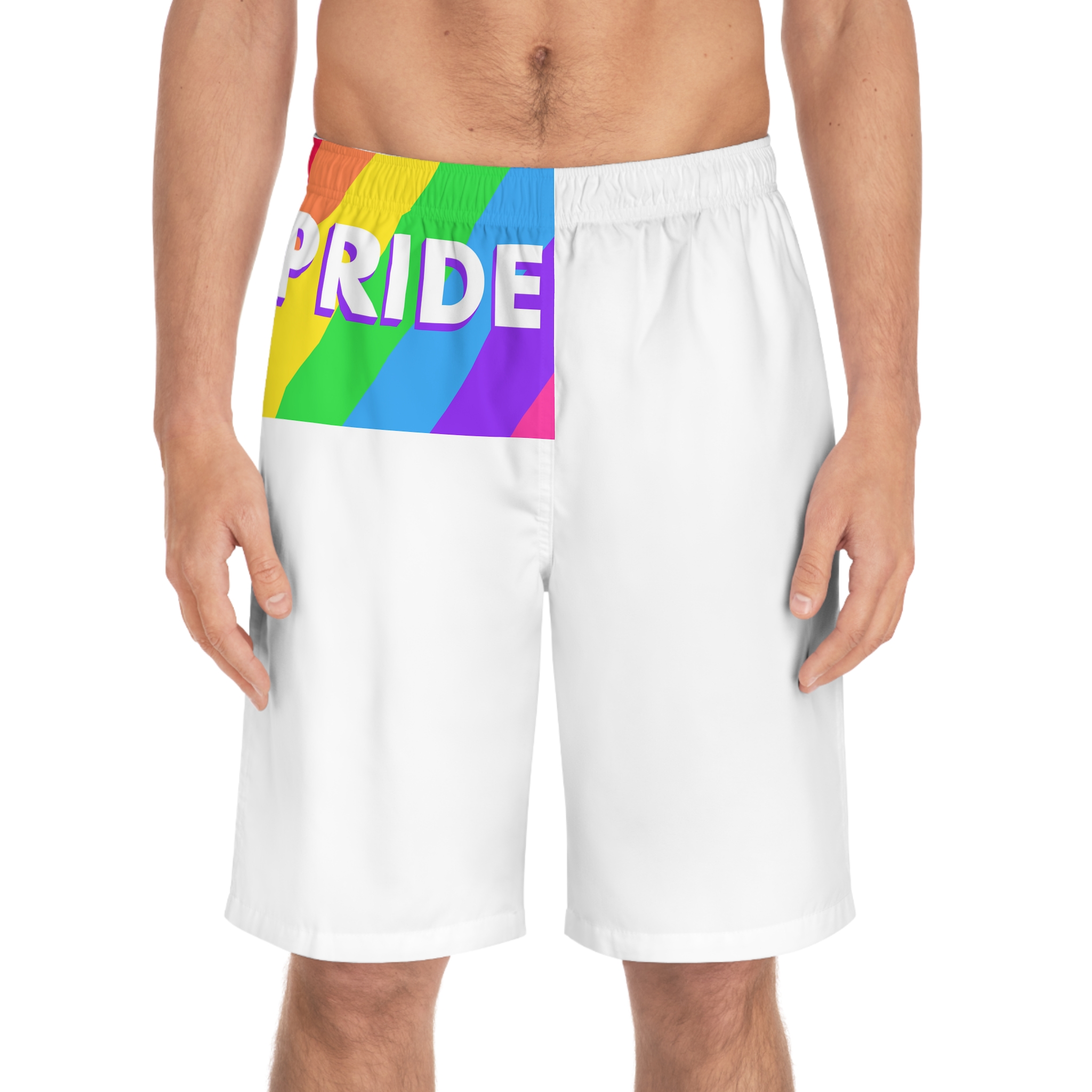 Pride Background 3 Mens Board Shorts Aop - Image 3