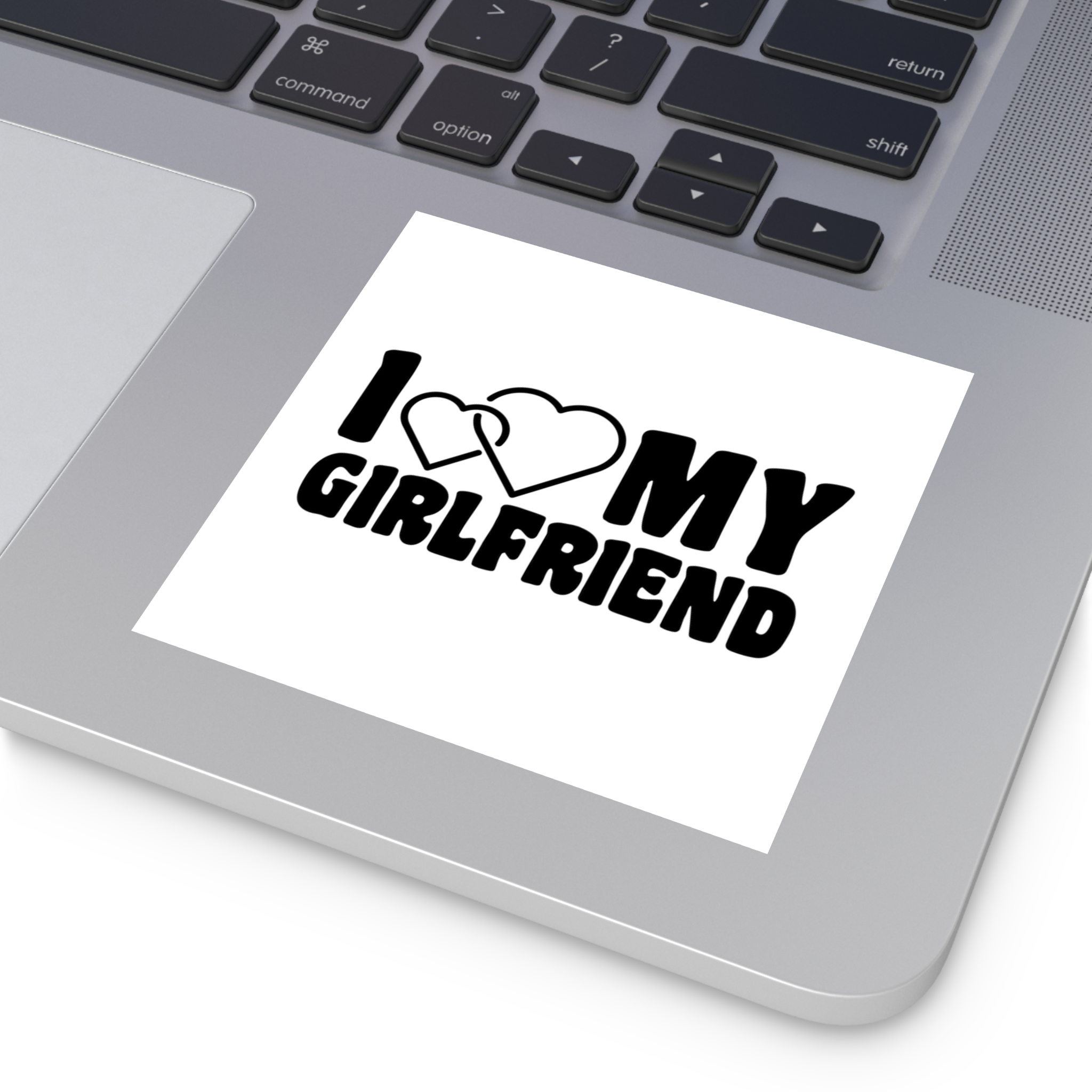 I Love My Girlfriend Iheart My Girlfriend Laminate Stickers Square - Image 19