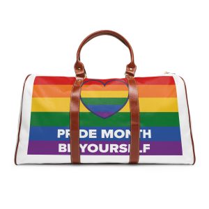 Lgbt Pride Month June Lesbian Gay Bisexual Transgender Lgbtq Flag Rainbow Vector3 Waterproof Travel Bag