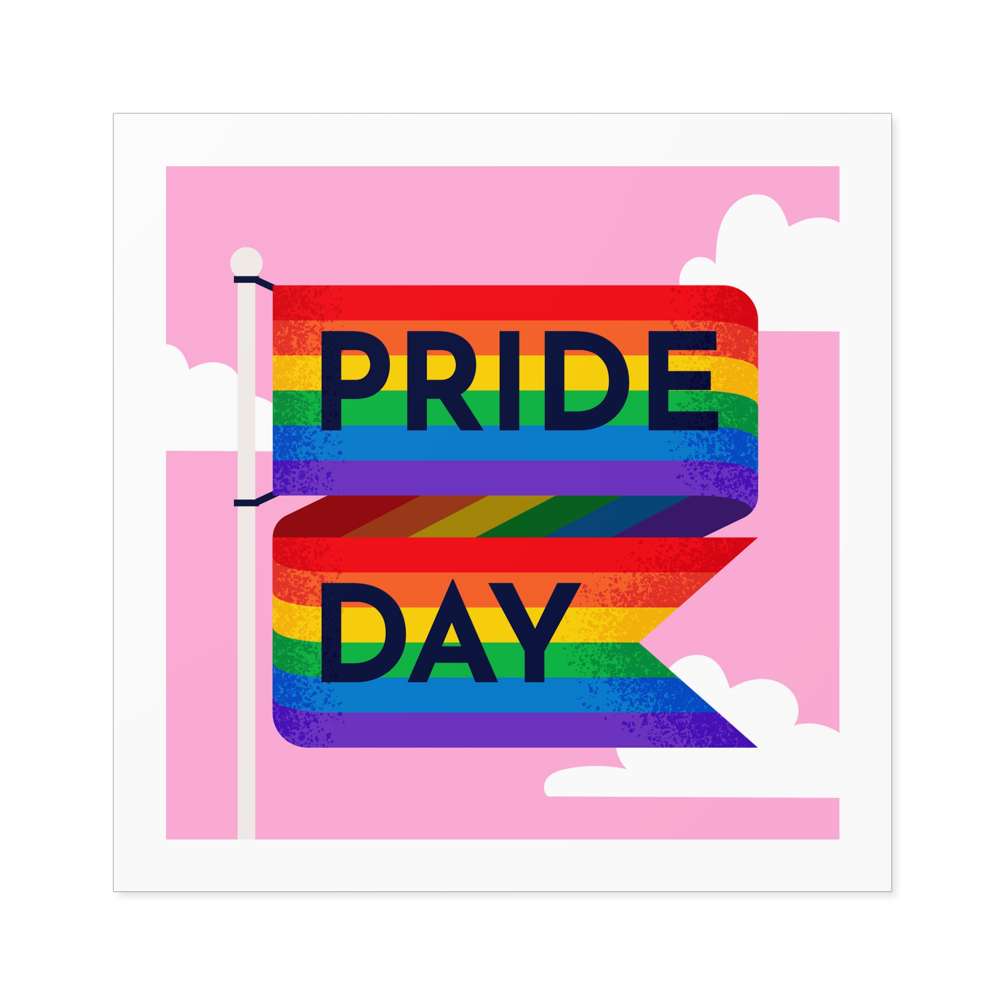Pride Day Flag Illustration Laminate Stickers Square - Image 49