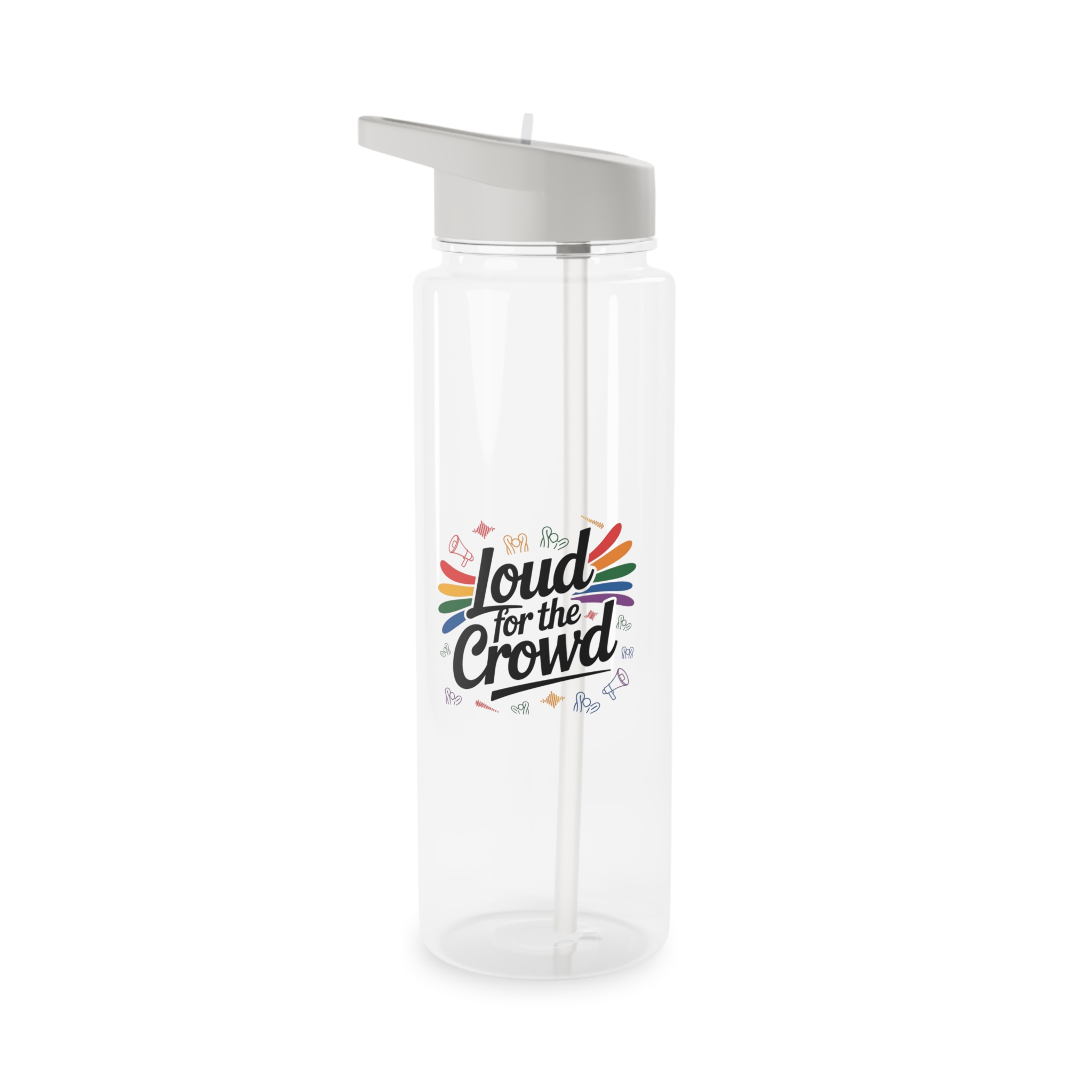 Loud Crowd T Shirt Design Isolated White Background 2 Tritan Water Bottle - Image 5