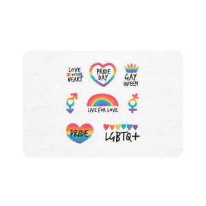Pride Day Label Set Pet Food Mat 12x18