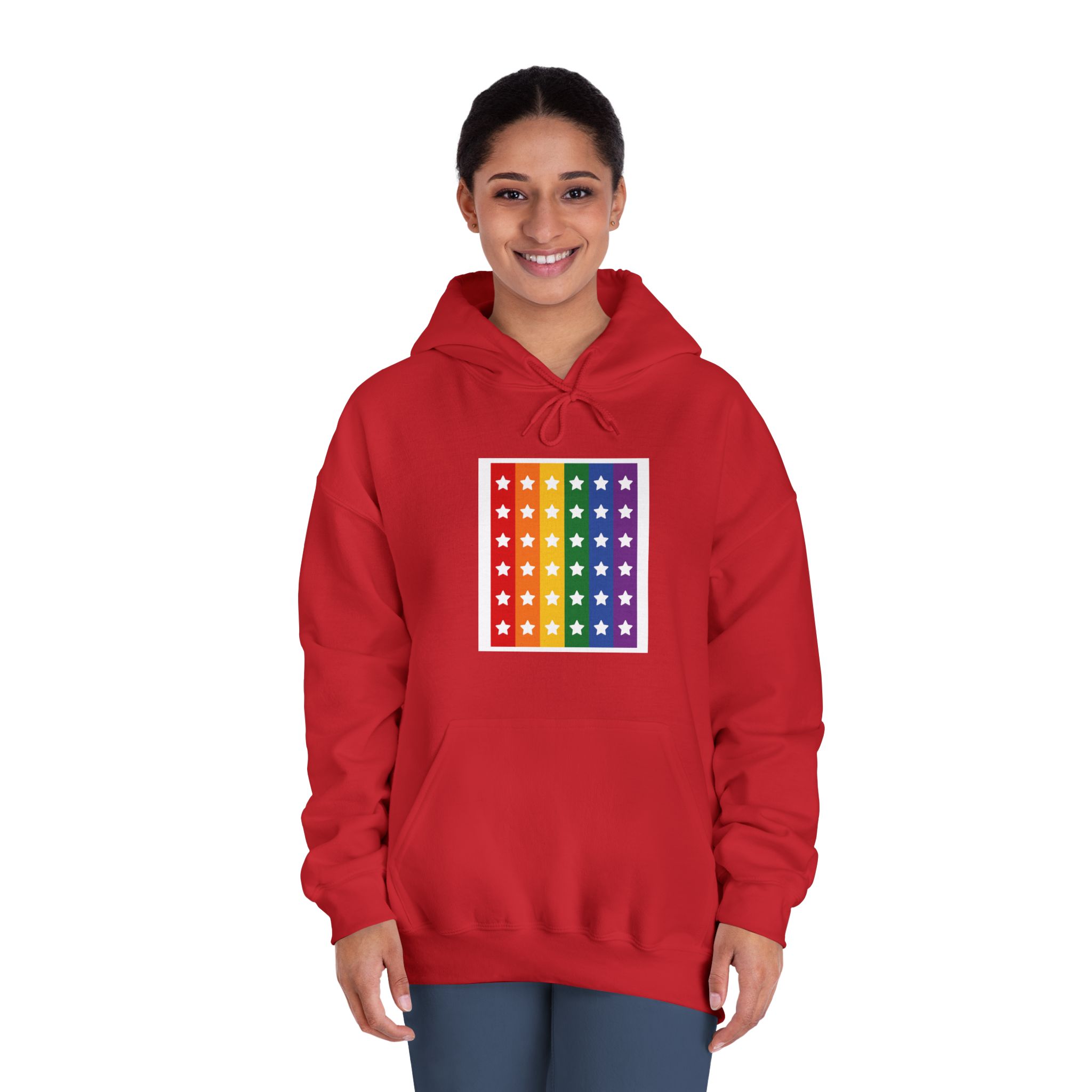 Lgbt Pride Month June Lesbian Gay Bisexual Transgender Lgbtq Flag Rainbow Vector(3) (1) Unisex Dryblend Hooded Sweatshirt - Image 36