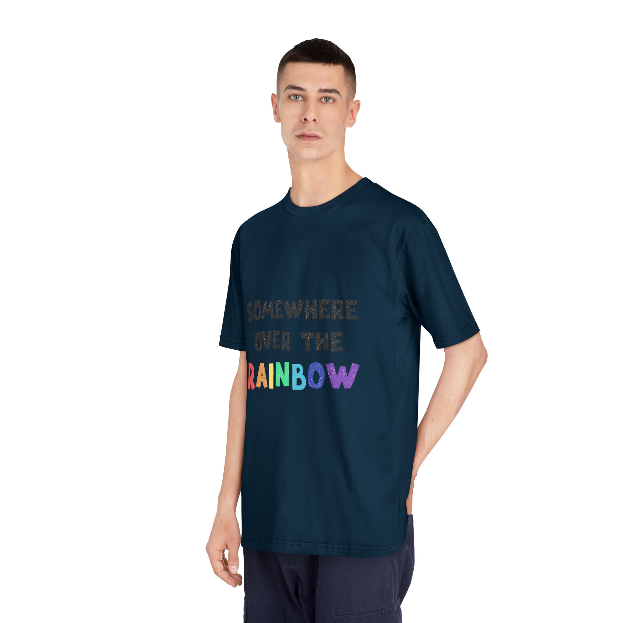 Vector Illustration With Hand Drawn Lettering Rainbow - Unisex Classic Crewneck T Shirt - Image 20
