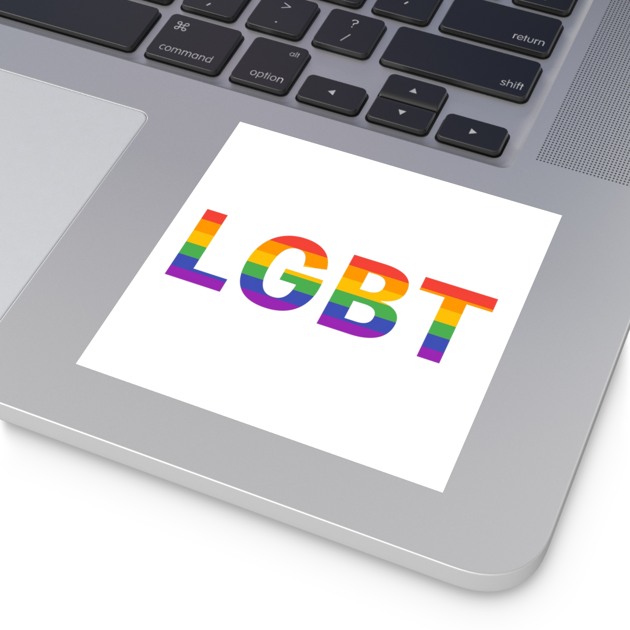 Lgbt Rainbow Colors Lgbt Logo Laminate Stickers Square - Image 31