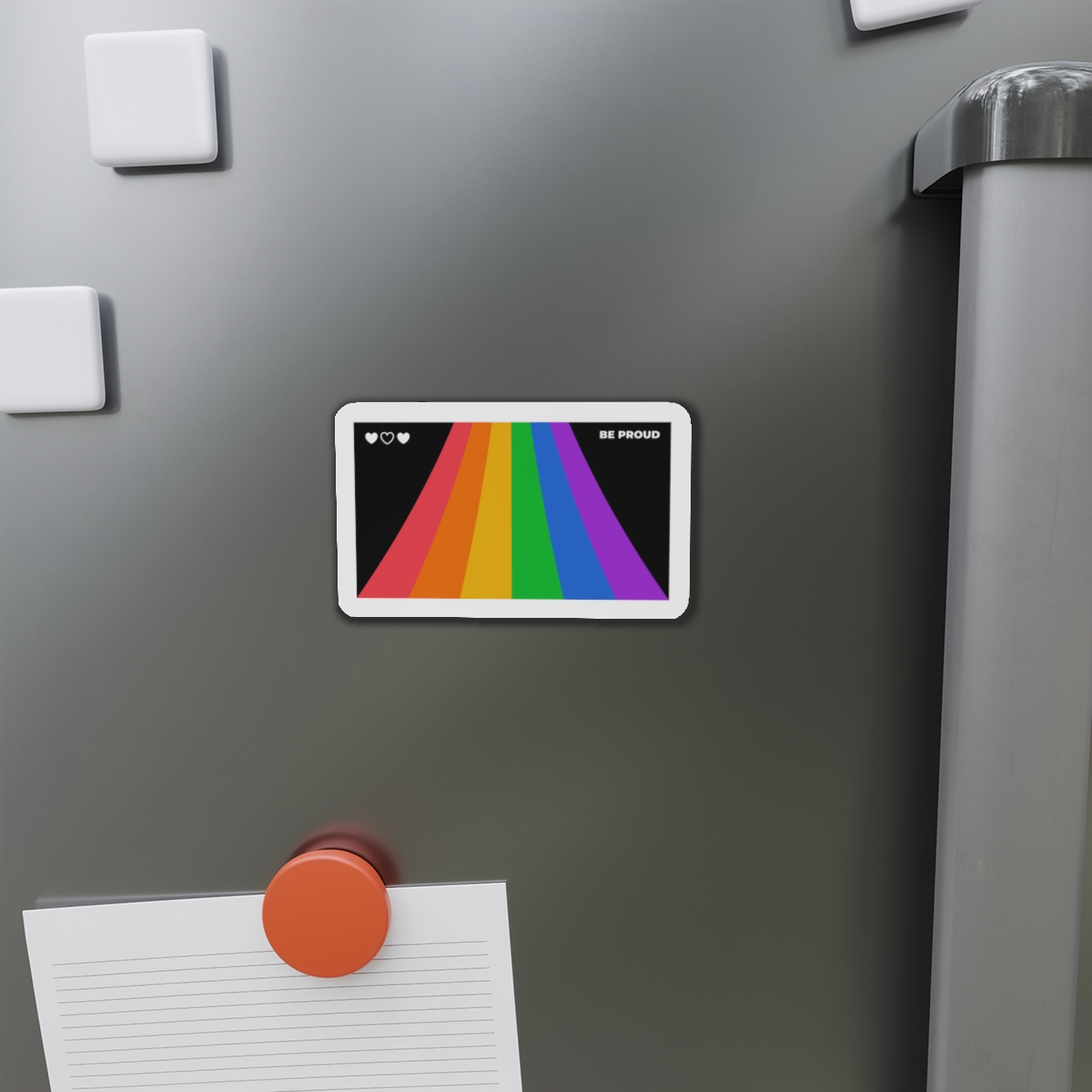 Modern Colorful Pride Zoom Background Die Cut Magnets - Image 8