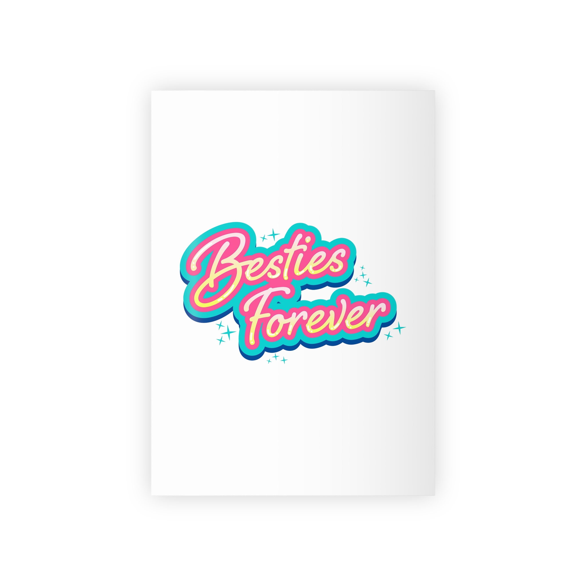 Besties Forever Lettering Logo Gift Wrapping Paper Rolls 1pc