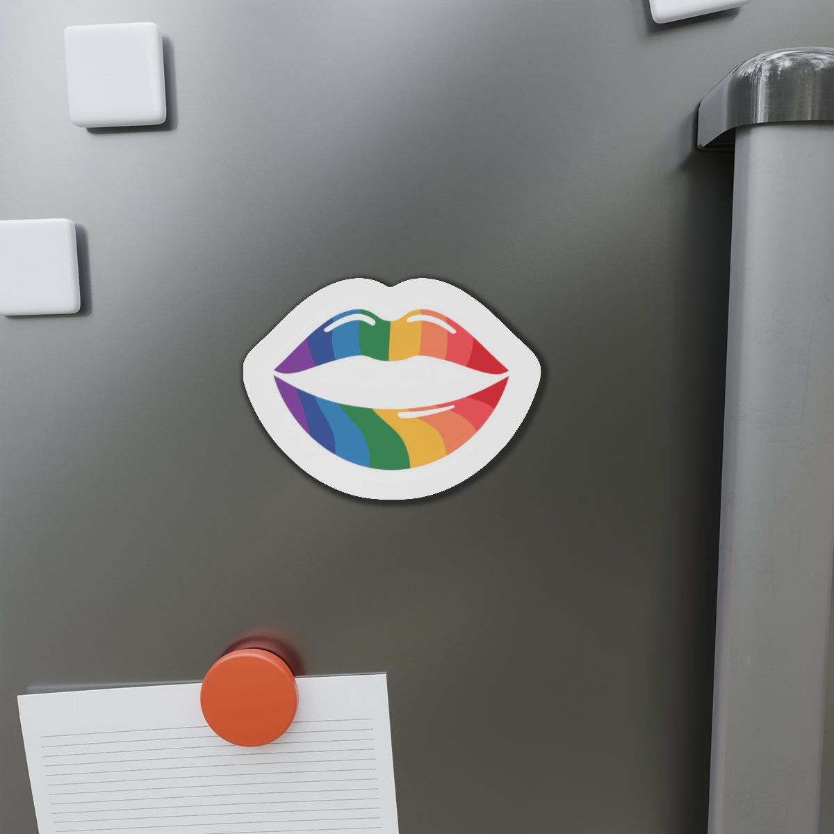 Rainbow Lips Illustration Die Cut Magnets - Image 11
