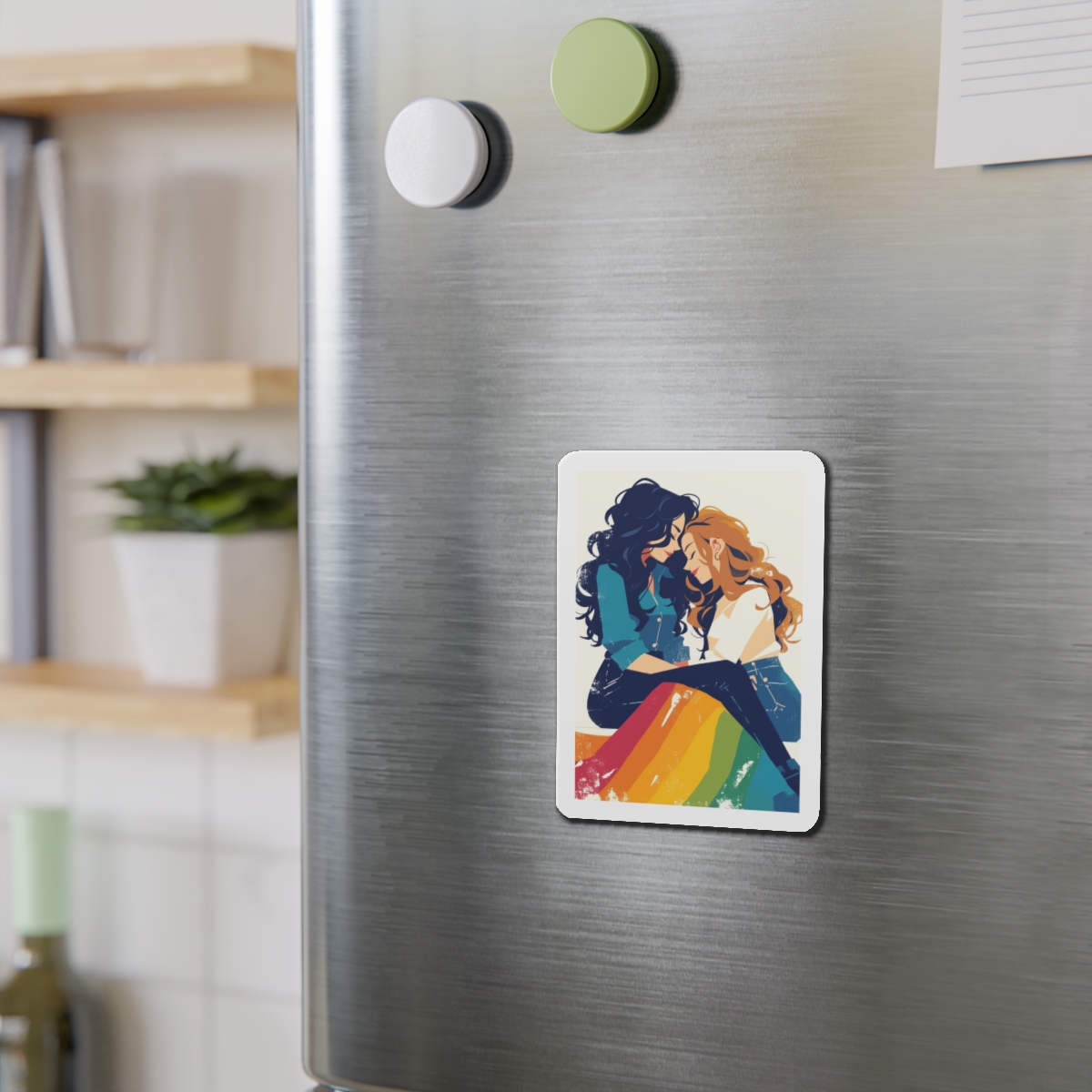 Lesbian Unity Strength Art Exhibit Sticker Die Cut Magnets - Image 9