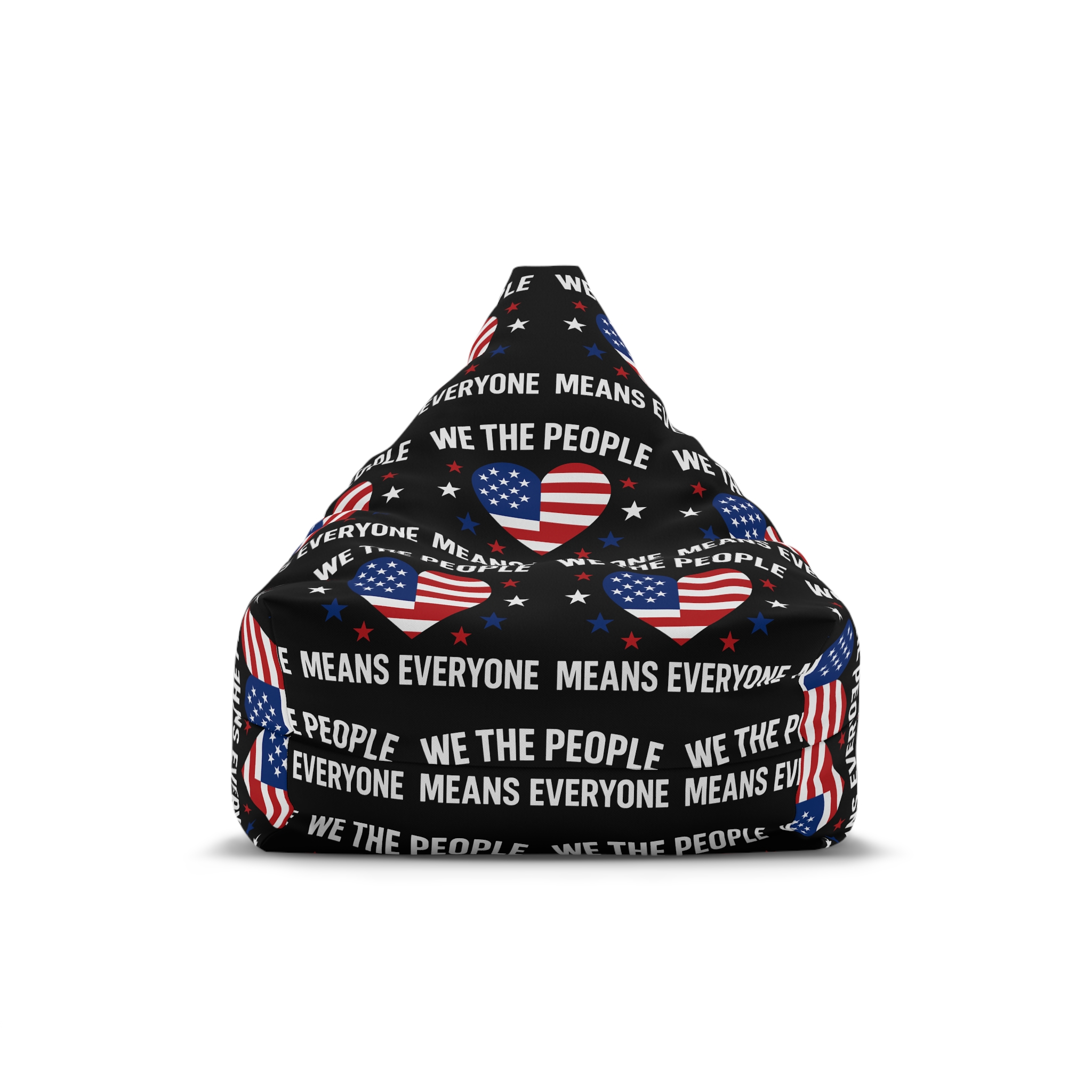 Womens We People Means Everyone American Flag Equal Rights Gift Vneck Bean Bag Chair Cover