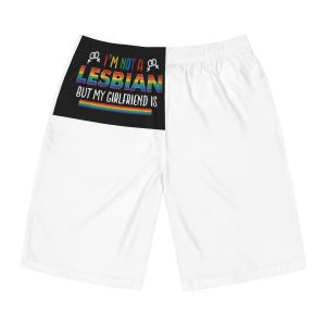 Pride Gay Rainbow Typography Vector Premium T Shirt(4) Mens Board Shorts Aop
