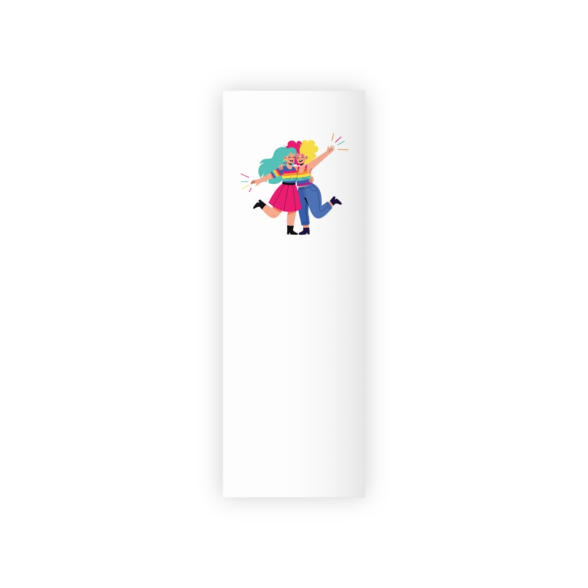 Two Happy Women Celebrating With Pride Flag Colors Gift Wrapping Paper Rolls 1pc - Image 5