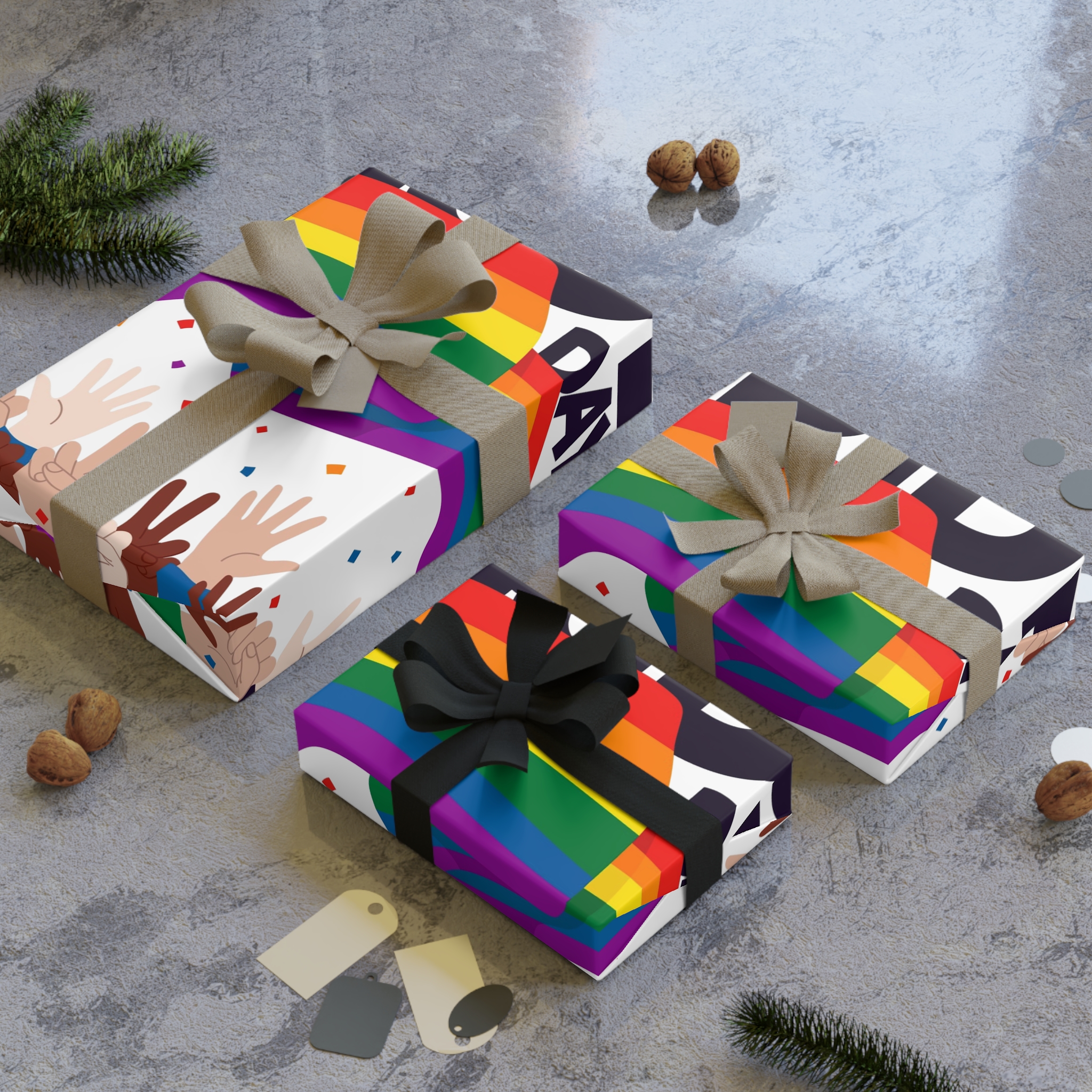 Pride Day Event With Rainbow Flag Theme Gift Wrapping Paper Rolls 1pc - Image 4
