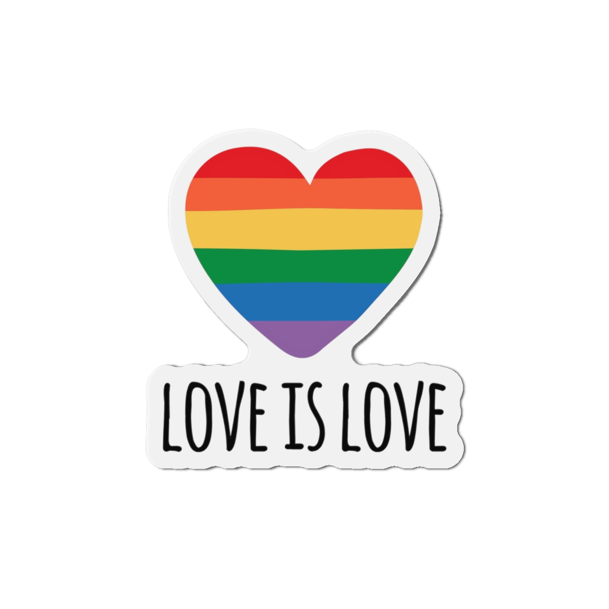 Vector Sketch Lgbt Rainbow Love Is Love Lettering (1) Die Cut Magnets - Image 13