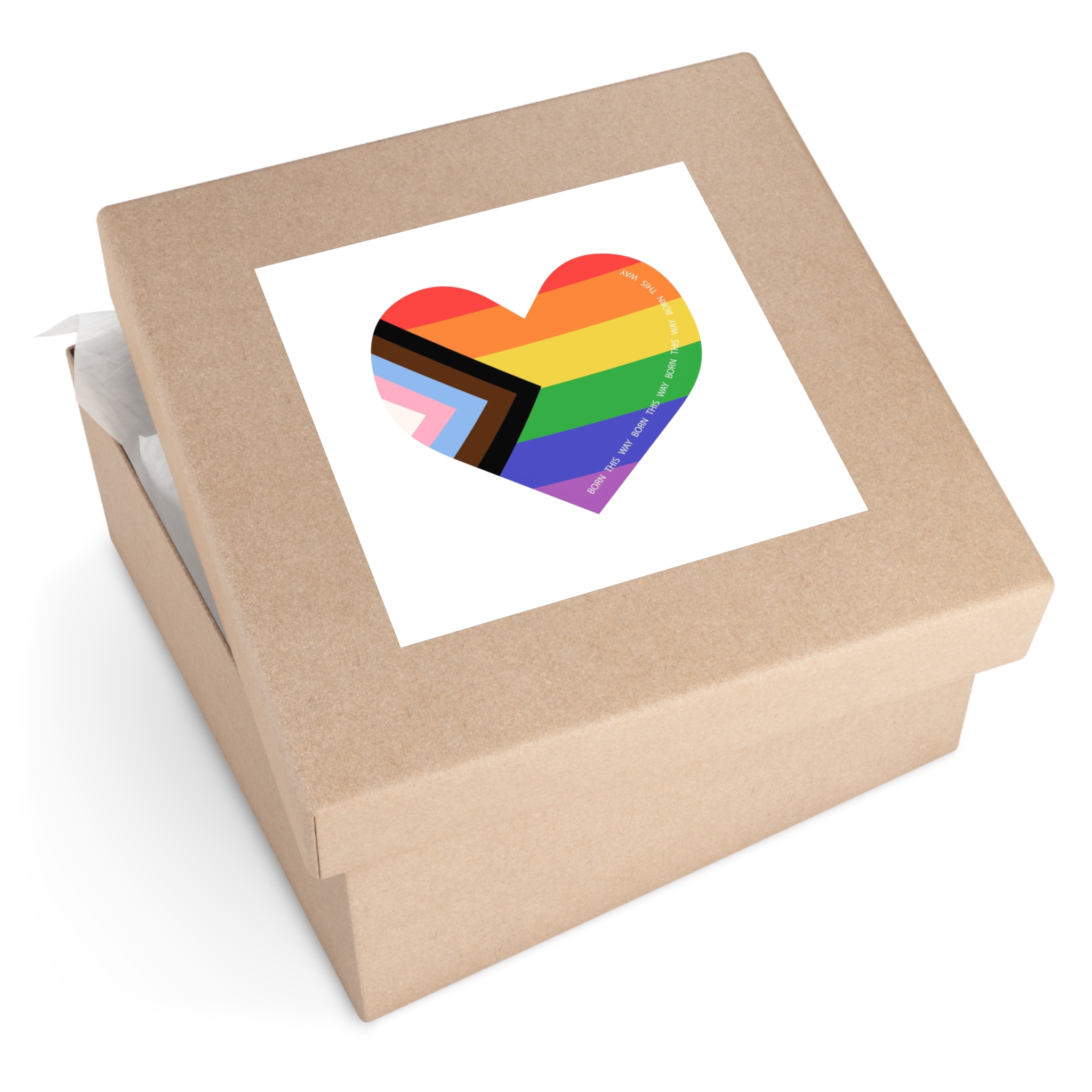 Heart Shaped Lgbtq Flag Flat Vector Illustration Laminate Stickers Square - Image 63