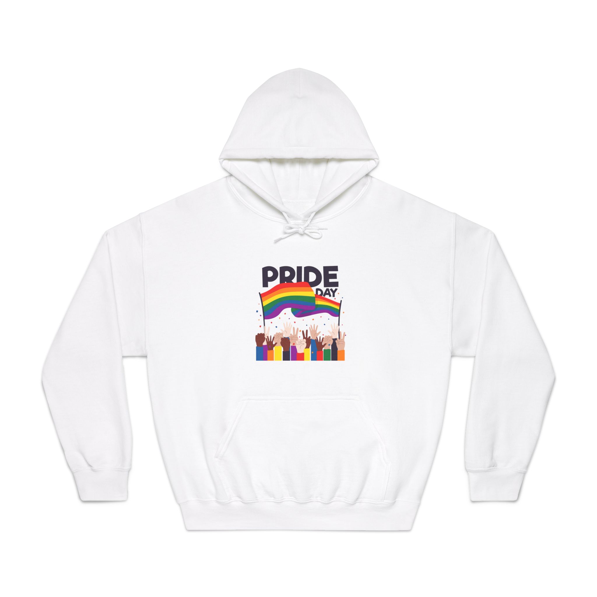 Pride Day Event With Rainbow Flag Theme Unisex Dryblend Hooded Sweatshirt