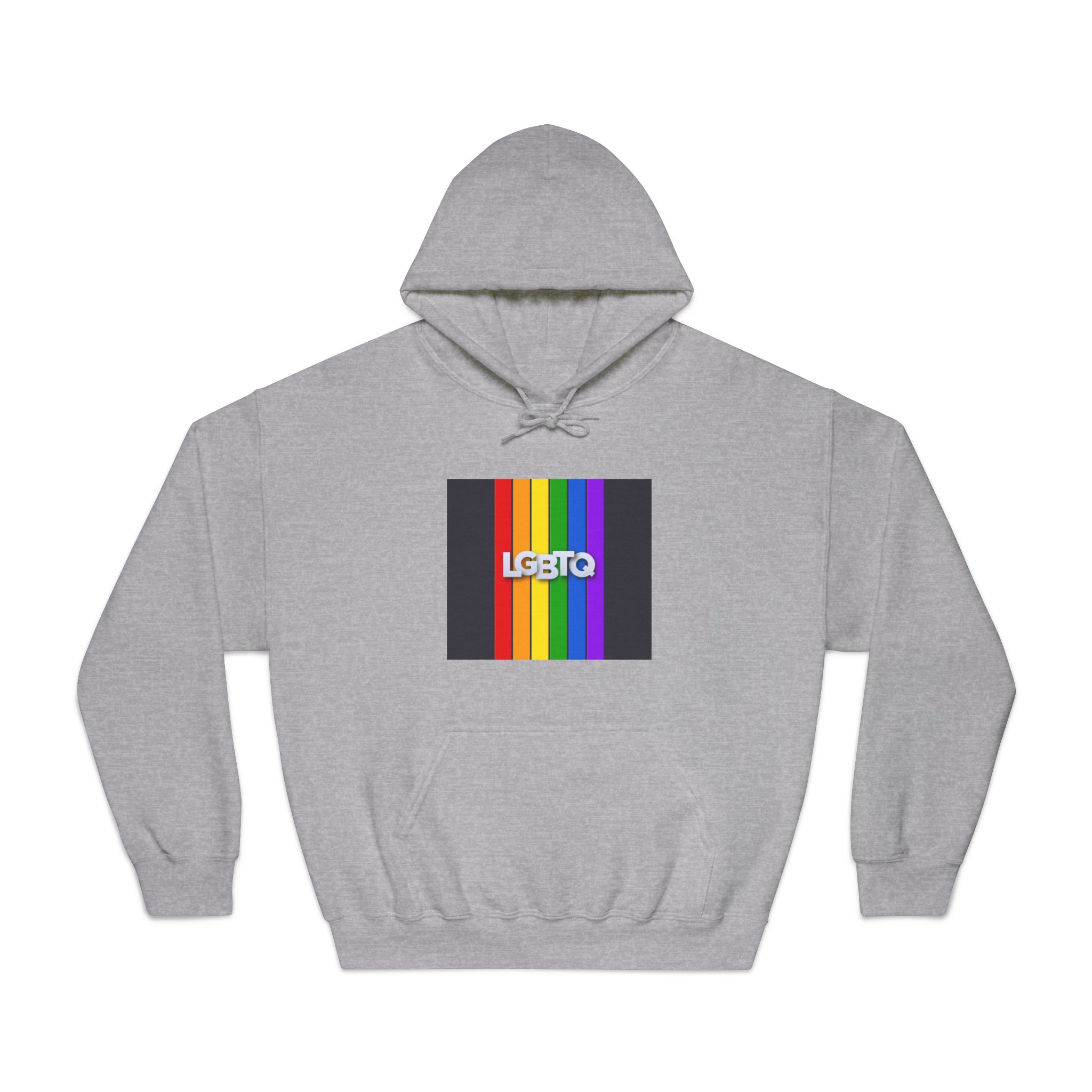 Lgbtq Paper Sign Rainbow Flag Unisex Dryblend Hooded Sweatshirt - Image 13