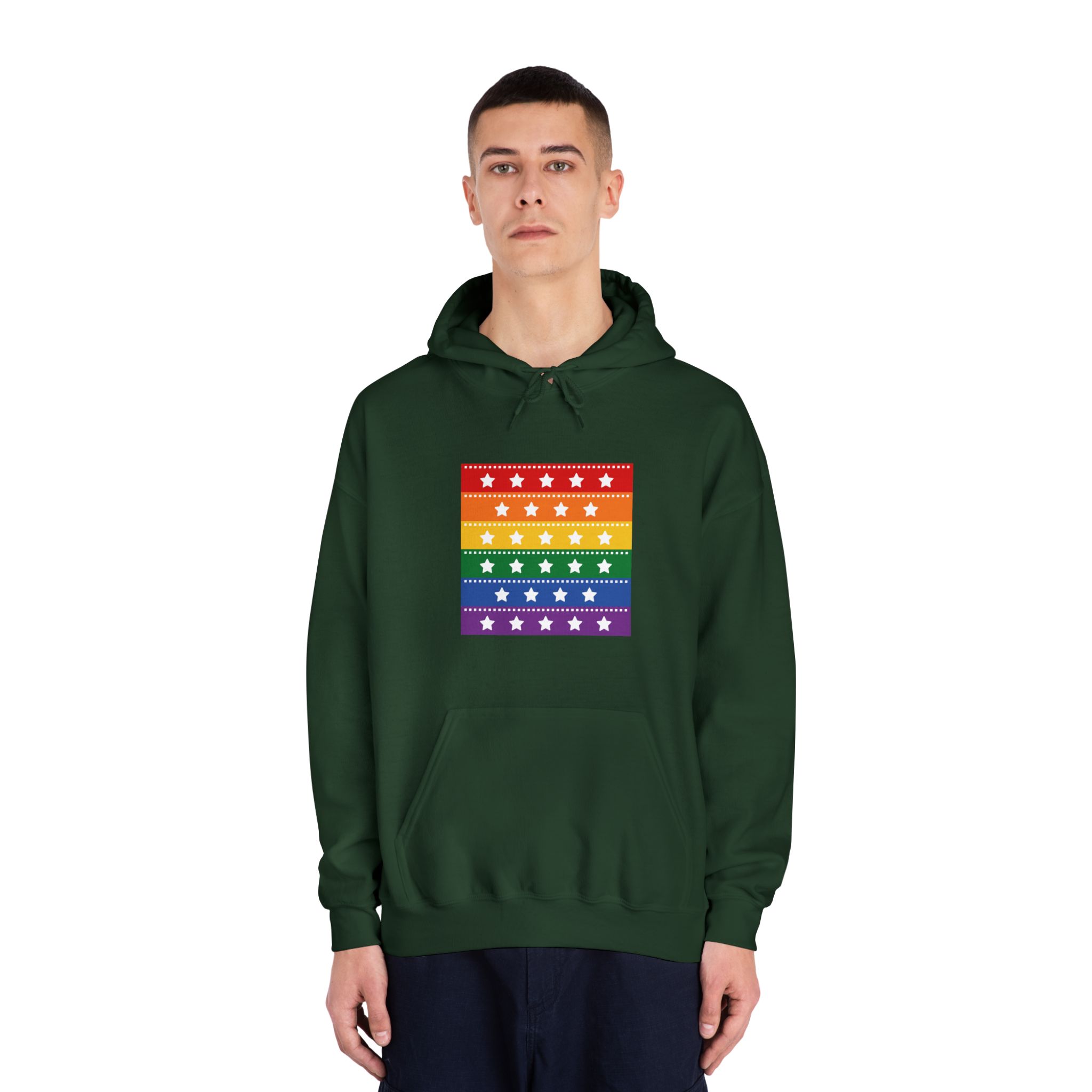 Lgbt Pride Month June Lesbian Gay Bisexual Transgender Lgbtq Flag Rainbow Vector(4) Unisex Dryblend Hooded Sweatshirt - Image 23