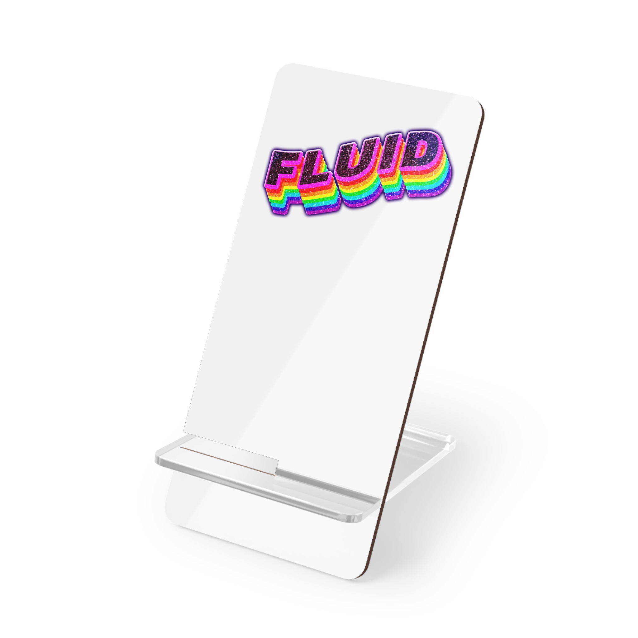 Fluid Word Png Rainbow Lettering Mobile Display Stand For Smartphones
