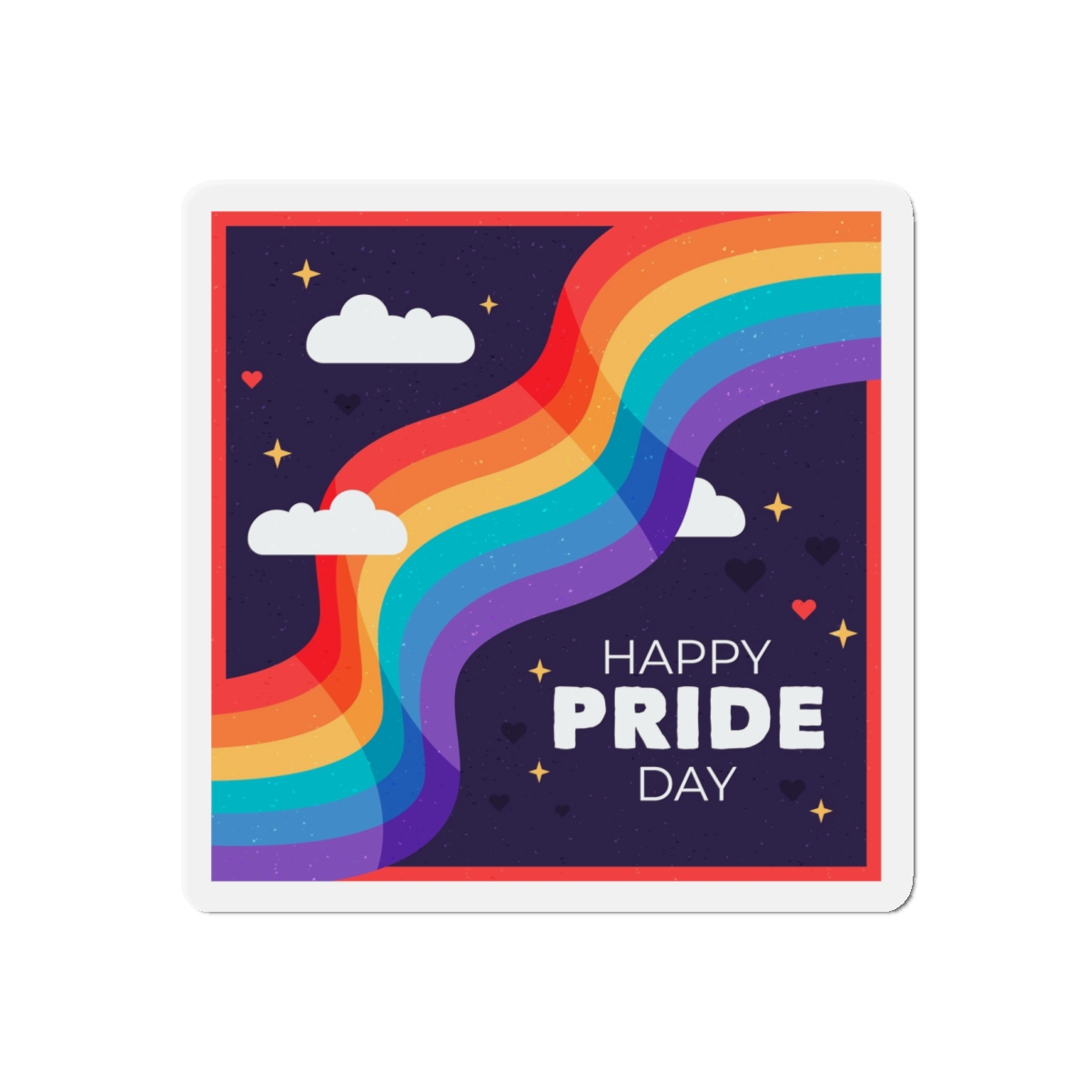Rainbow Flag Pride Day Die Cut Magnets - Image 7