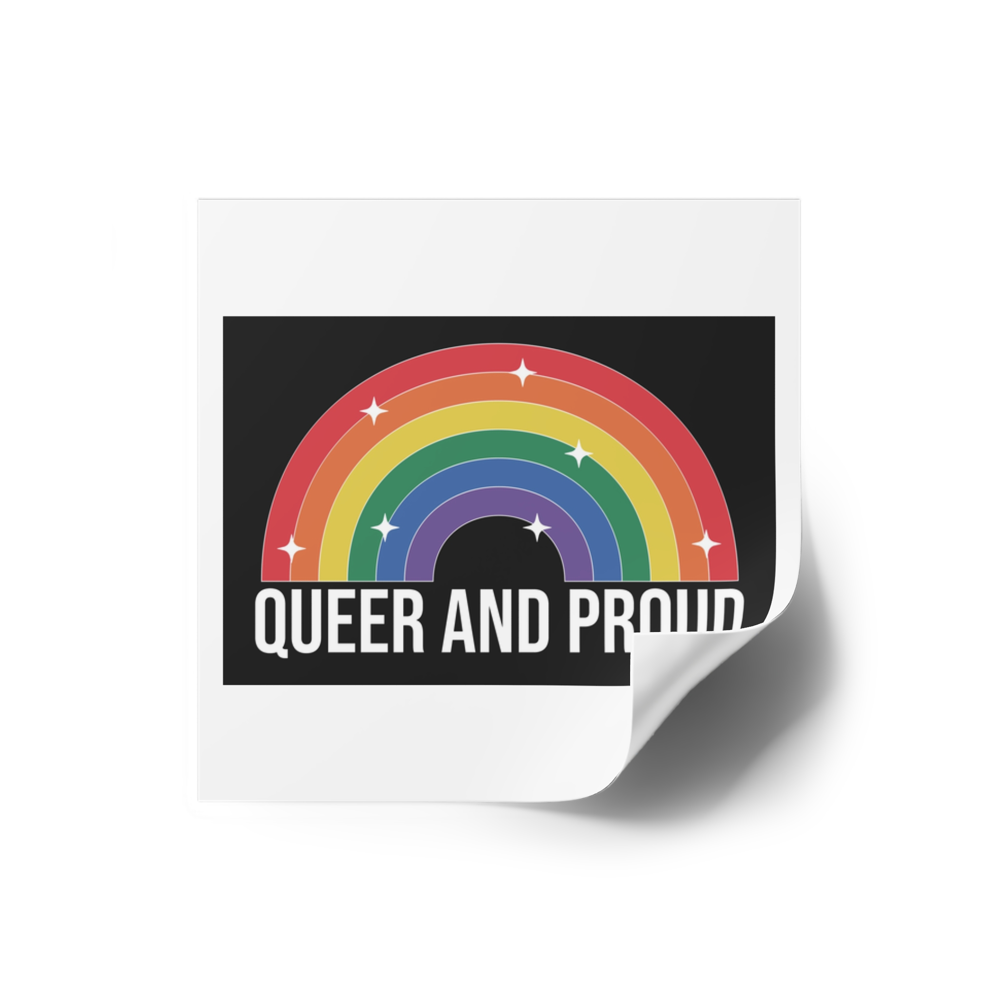 Pride Lgbtq Gay Typography Vector Tshirt Design(3) Laminate Stickers Square - Image 66