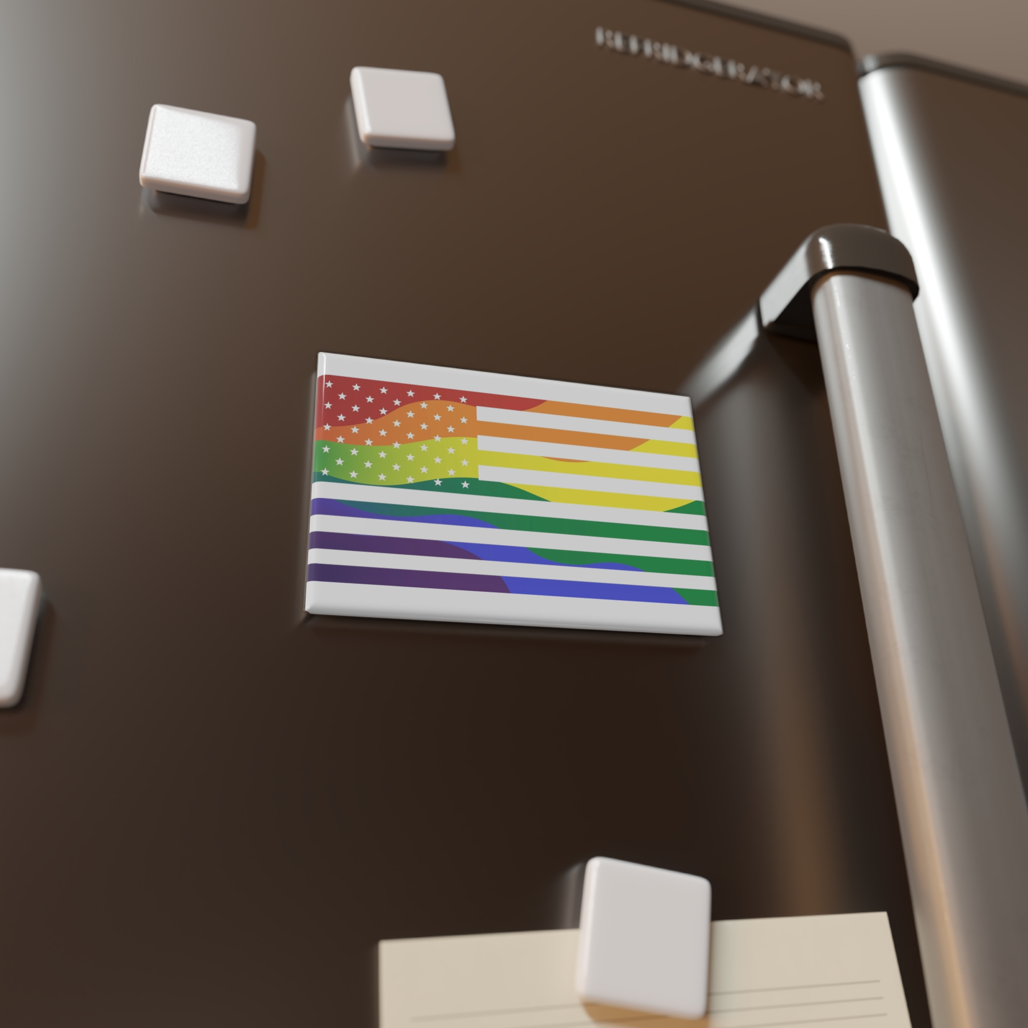 Pride Month America Concept Us Pride Month Flag Button Magnet Rectangle 1 And 10 Pcs - Image 8