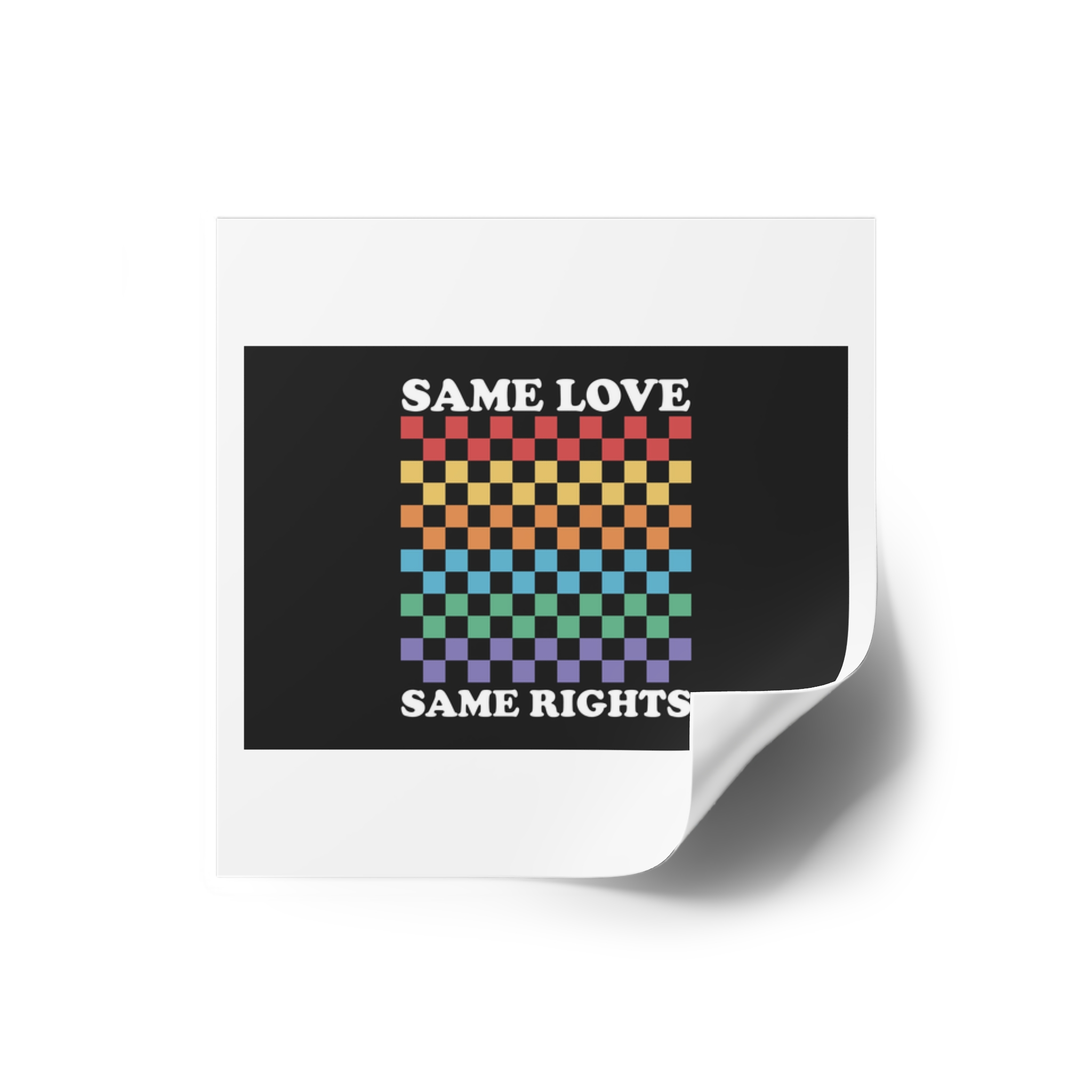 Pride Lgbt Gay Typography T Shirt Design Laminate Stickers Square - Image 2