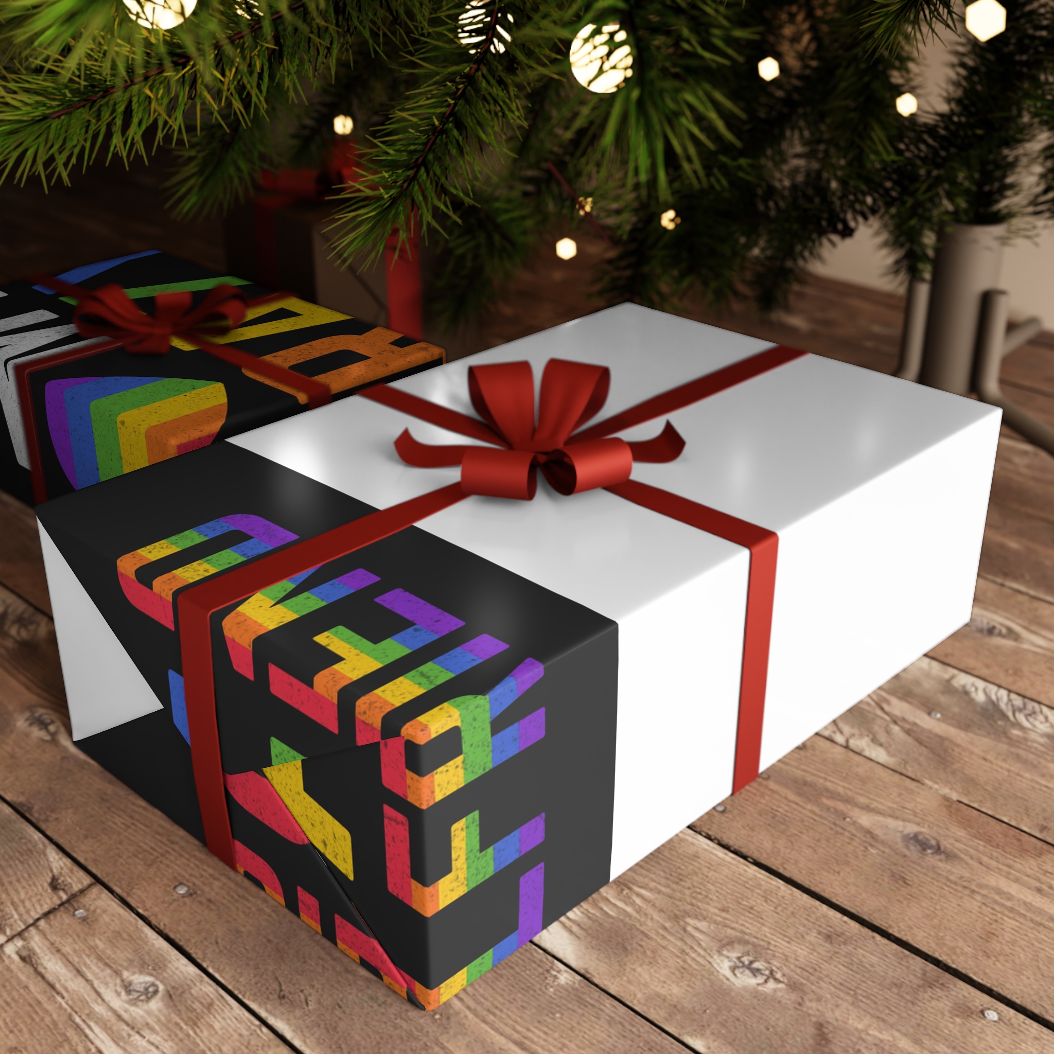 Pride Gay Rainbow Typography Vector Premium T Shirt(5) Gift Wrapping Paper Sheets 1pc - Image 3