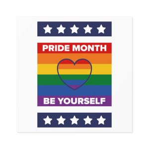 Lgbt Pride Month June Lesbian Gay Bisexual Transgender Lgbtq Flag Rainbow Vector(1) Laminate Stickers Square