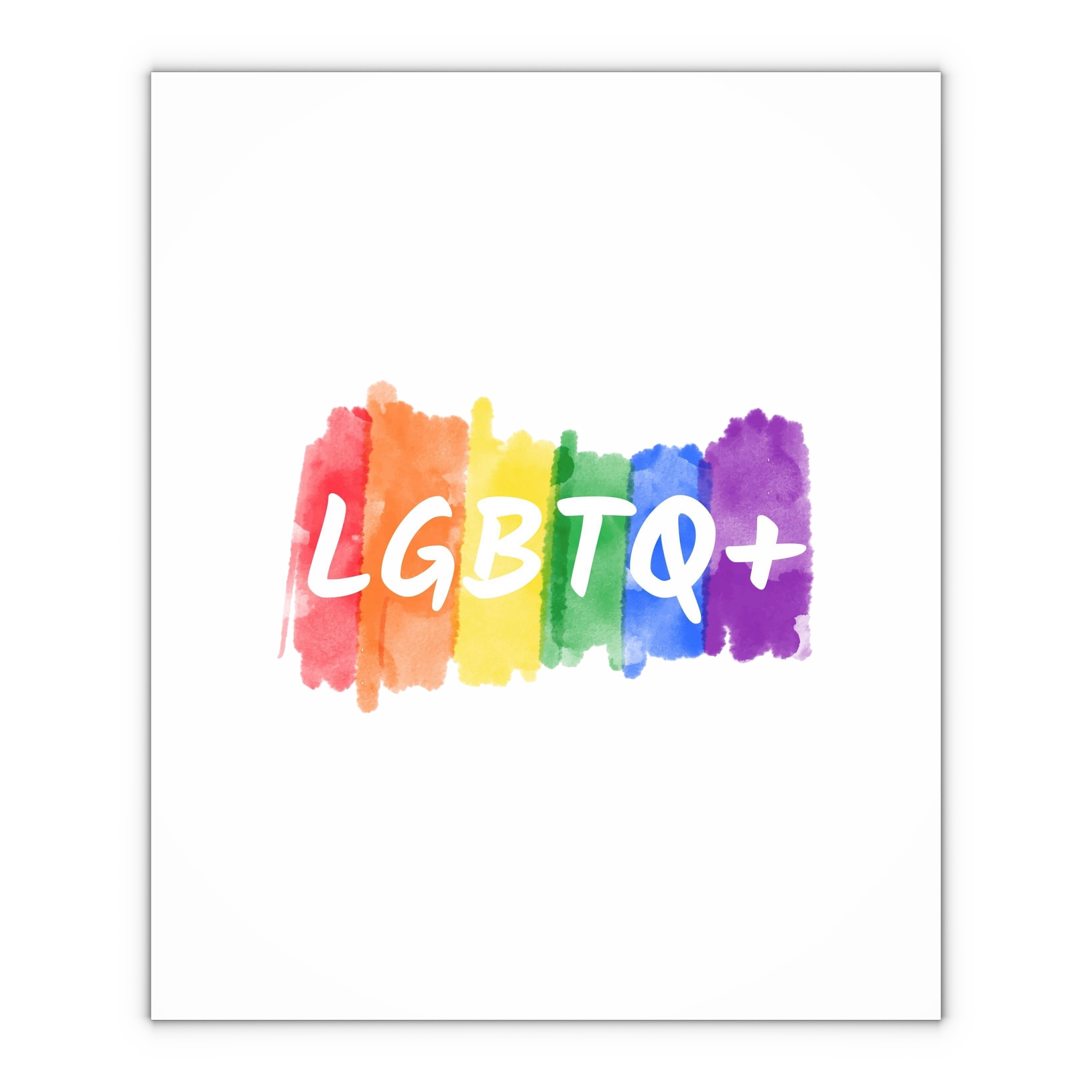 Lgbtq Logo Lettering Text Vector Rainbow Watercolor Paint Textured Colorful Stripes Gift Wrapping Paper Sheets 1pc - Image 4