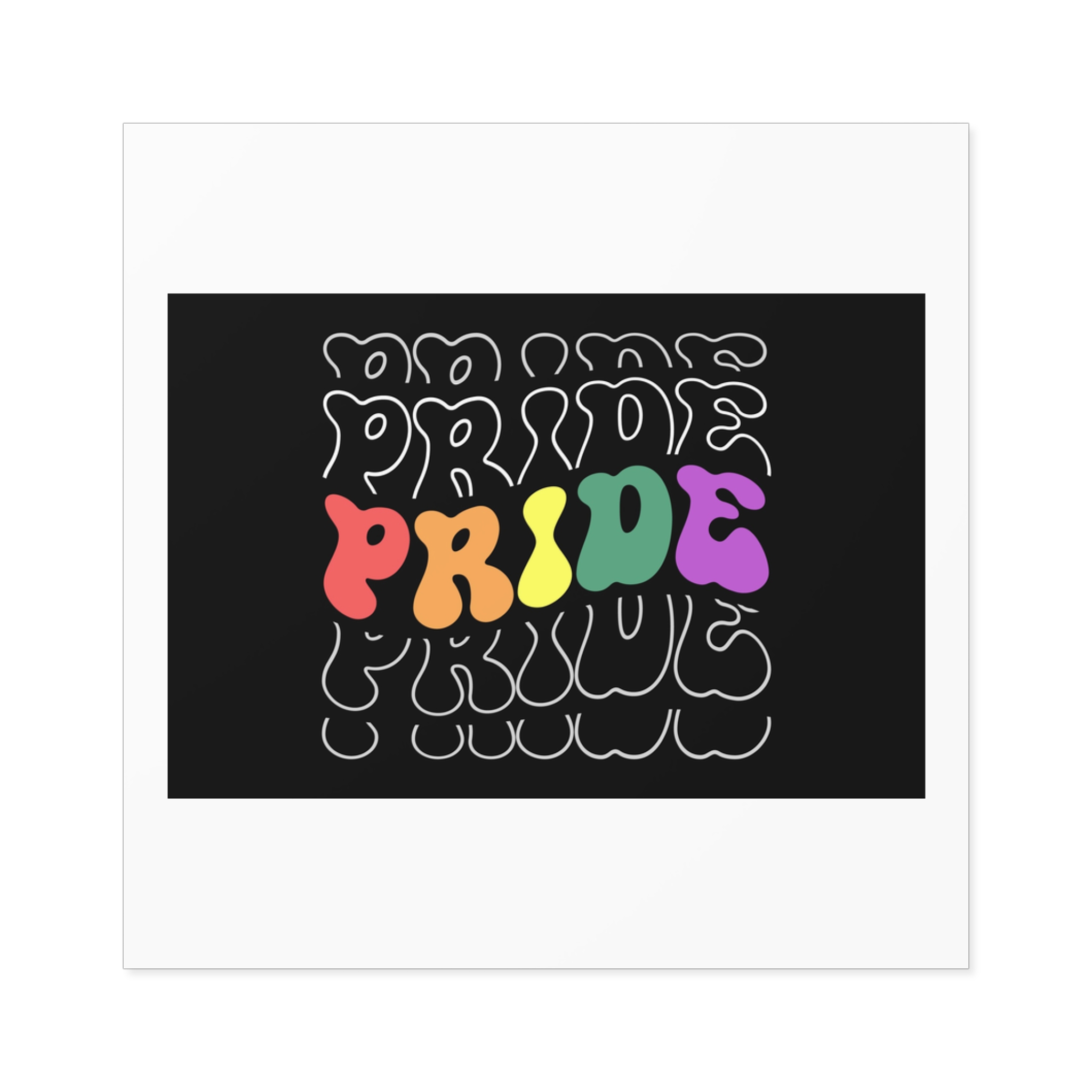 Pride Lgbt Gay Retro Tshirt Design(1) Laminate Stickers Square - Image 17
