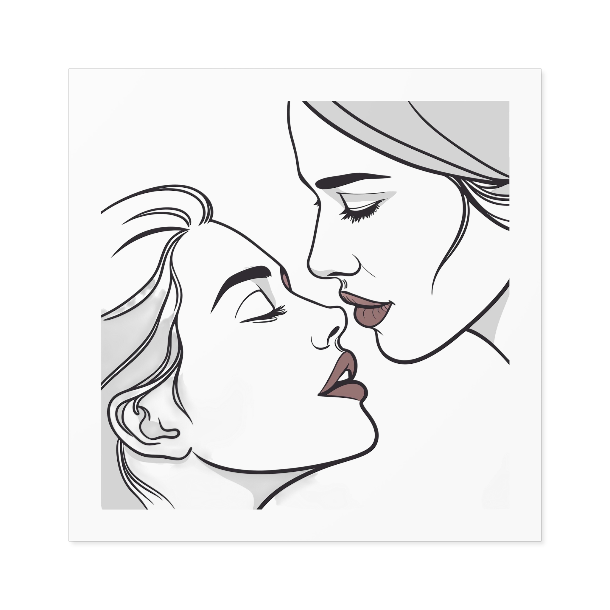 Perfect Lip Set Open Close Smooches Laminate Stickers Square - Image 49